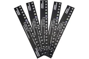 Stick on Brewing Thermometer Strips, 5 PCS Adhesive LCD Temperature Display Sticker for Fermenting, Wine, Beer, Self-Brewed B