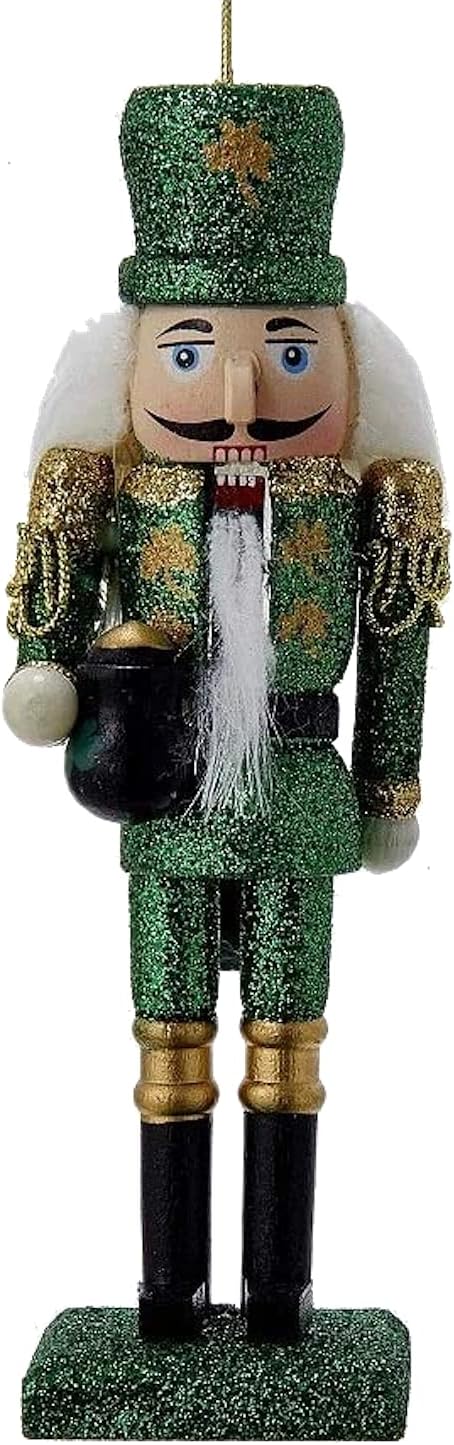 Nutcrackers - Kurt S. Adler 6-Inch Wooden Irish Nutcracker Ornament, Multi