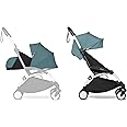 BABYZEN YOYO2 Stroller & 0+ Newborn Pack - Includes White Frame, Aqua 6+ Color Pack & Aqua 0+ Newborn Pack - Suitable for Children Up to 48.5 Pounds