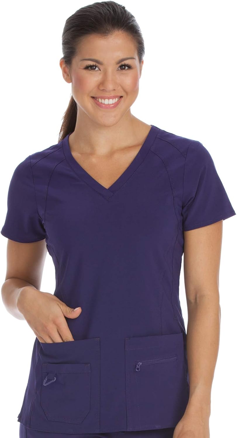 Med Couture Activate Women's V-Neck Racerback Scrub Top