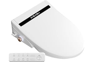 Loniko Elongated Electronic Bidet Toilet Seat, Smart Heated Seat with Ceramic Instant Warm Water, Warm Air Dryer, Wireless Remote Control, Self-Cleaning Nozzle, LED Display & Night Light