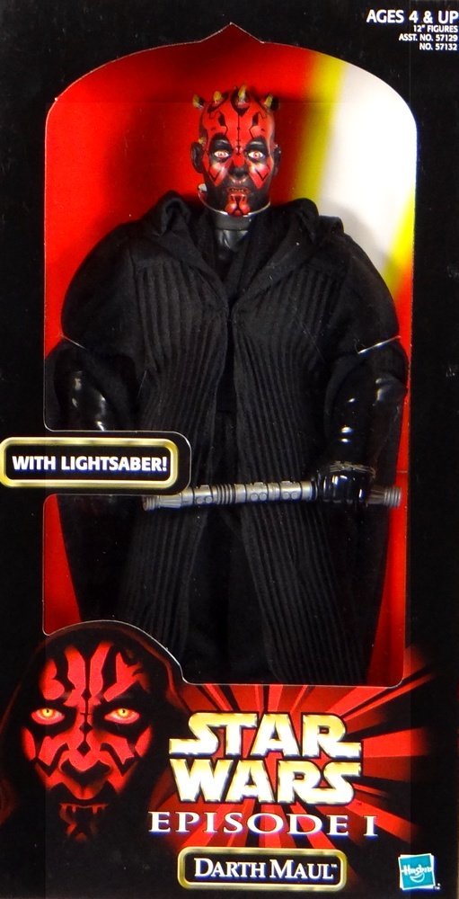 Star Wars Episode I DARTH MAUL w/Double Bladed Lightsaber 12" Action Figure (1998 Hasbro)