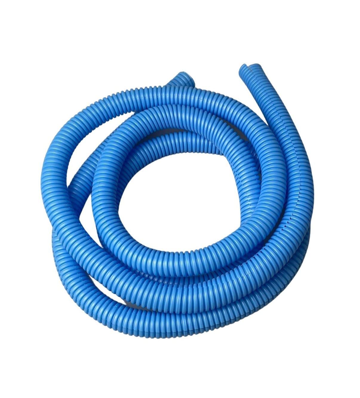 PE Blue Corrugated Conduit Flexi Pipe Tube Split 15mm - 2m