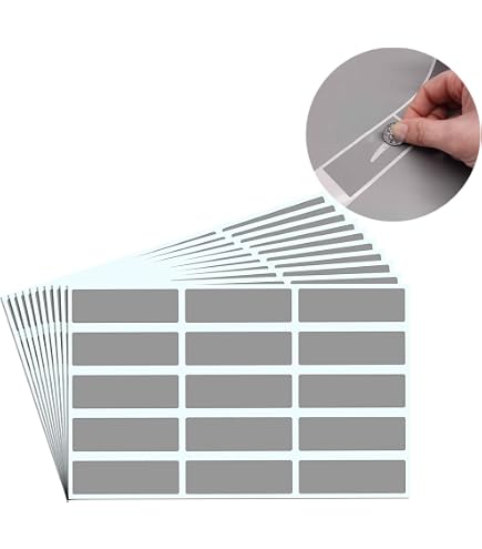 Dinntty – 100 Autocollants à Gratter Rectangulaires, Auto-adhésifs, 23x42 Mm – Pour Surprises, Papeterie Et Protection De Données
