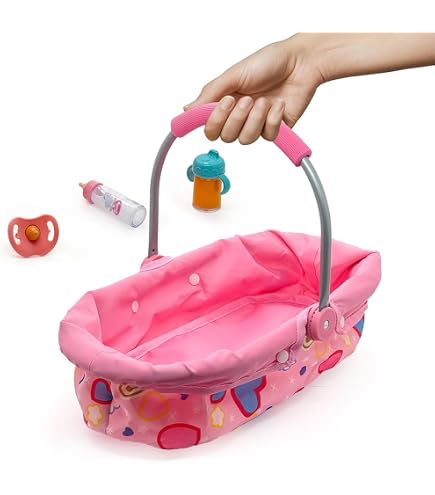BABY Born Baby Nest 835821 - Nido Reversible Con Suaves Bordes Acolchados Para Muñecas De Hasta 43 Cm - Modelo Con Bayas Y Ositos - Ideal Para El Sofá, El Suelo Y