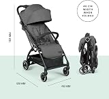 Ickle Bubba Aries Autofold Stroller Graphite Grey Ultra Lightweight 6.1kg view 3