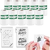 10 Rolls Self-Adhesive Thermal Paper, Glossy Thermal Printer Paper for Mini Portable Printer, 57 x 25mm, Thermal Labels for Most Pocket Printer