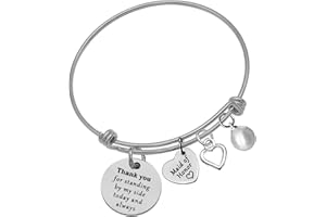 DABIHU Bridesmaid Gifts From Bride Bridesmaid Adjustable Bracelet Maid of Honor Bangle Wedding Gift for Best Friends Sister Thank You Gift Bridesmaids Gifts Matron of Honor Jewelry Bridesmaid Proposal Gift