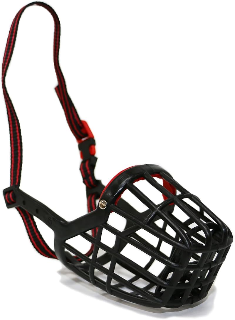 Ancol Dog Muzzle Gentle Strong Secure Basket Style 30cm Black Size 8