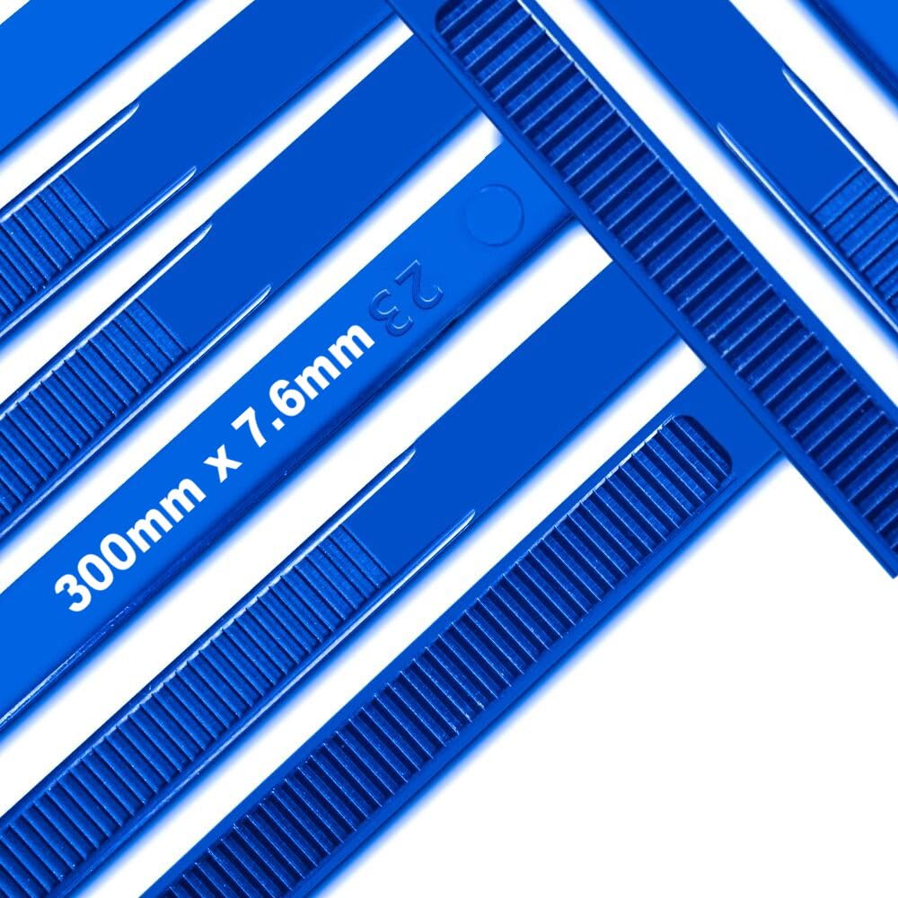 Cable Ties,300mm×7.6mm Heavy Duty with 70 kg Tensile Strength Large UV Resistant Strong Nylon Cable Zip Ties(100 Pieces),Blue