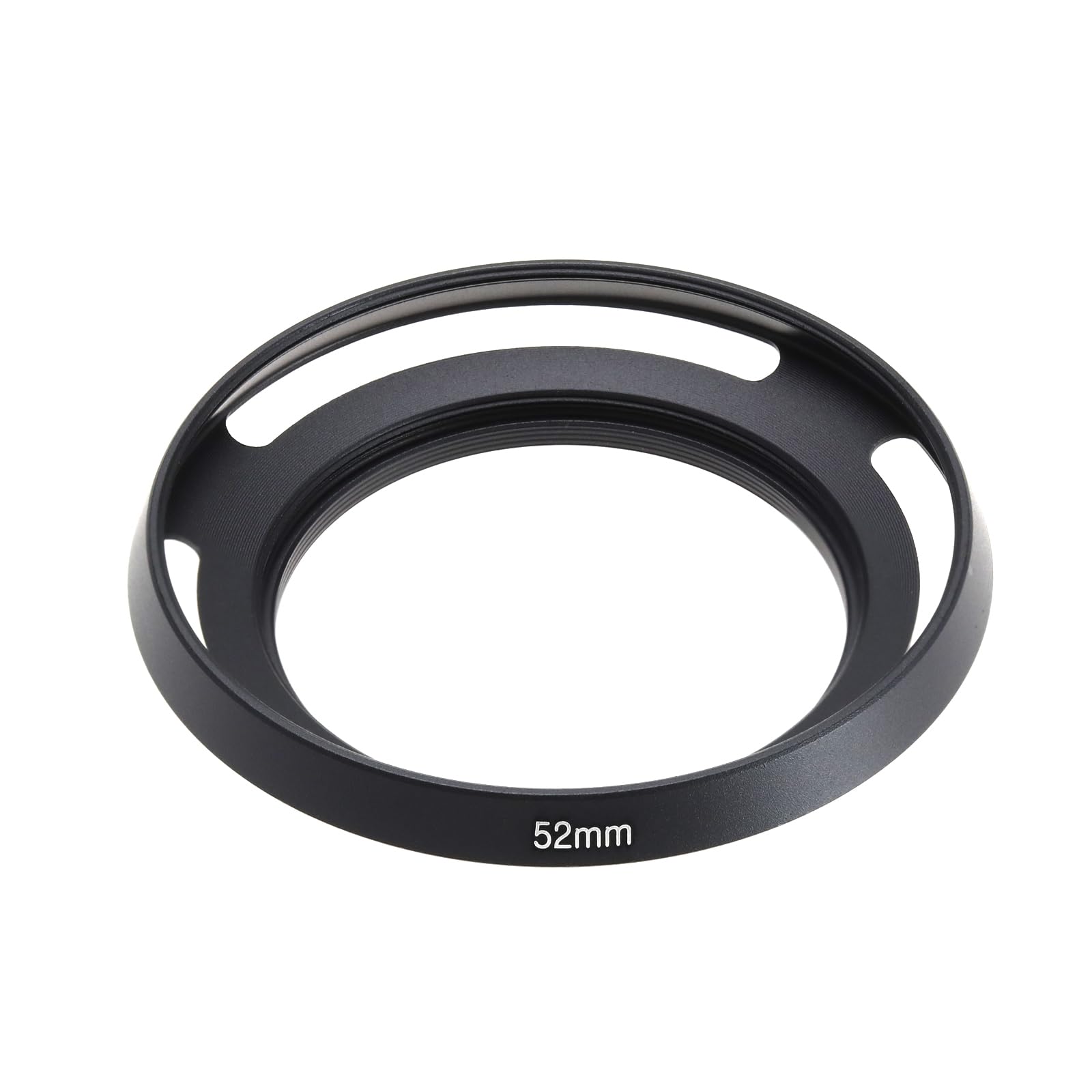 EMSea 52mm Lens Hood Compatible with FUJINON XC15-45mm F3.5-5.6 OIS PZ lens Compatible with Fuji Fujifilm X-A5 X-T100 Clear hole 49mm, Black
