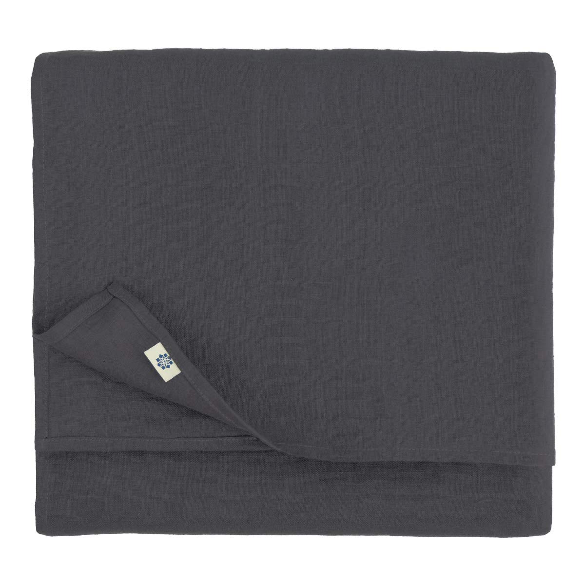 Linen & Cotton Tablecloth NORDIC, 100% Stonewashed Linen - 137 x 250cm (55'' x 100''), Black