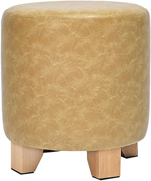 FCWMD Asiento del reposapiés del Cubo otomano, Taburete Redondo sólido