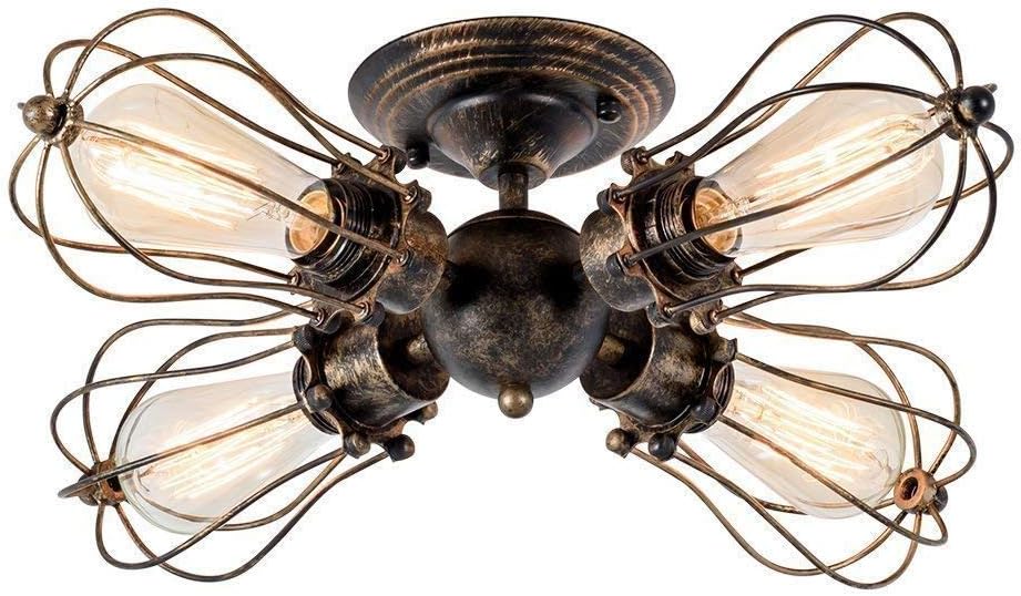 BD-Holz Wandlampe E27 Vintage Deckenleuchten Retro Kronleuchter