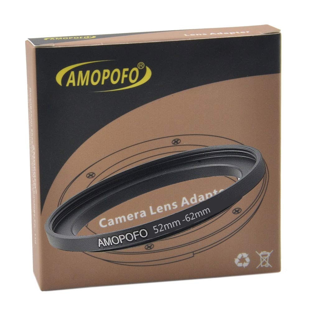 52-62mm Camera Lens adapter/52mm to 62mm Camera Filters Ring (52mm to 62mm Step Up Ring or Accessory),Compatible with All 52mm Camera Lenses & 62mm Accessories — image 1