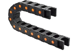 Qimoo 39.3 inch Plastic Drag Chain Cable Carrier, 1m Open Type Wire Drag Chain Cable Carrier R75 45 * 50mm Cable Drag Chain for CNC Router Electronic Industrial Machine