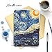Kandouren Case Cover for Kindle Paperwhite - Van gogh Starry Night ,Light Slim Leather Cover with Autowake(Fit 6 inch Amazon Kindle Paperwhite 2013 2015 2016),blue color book