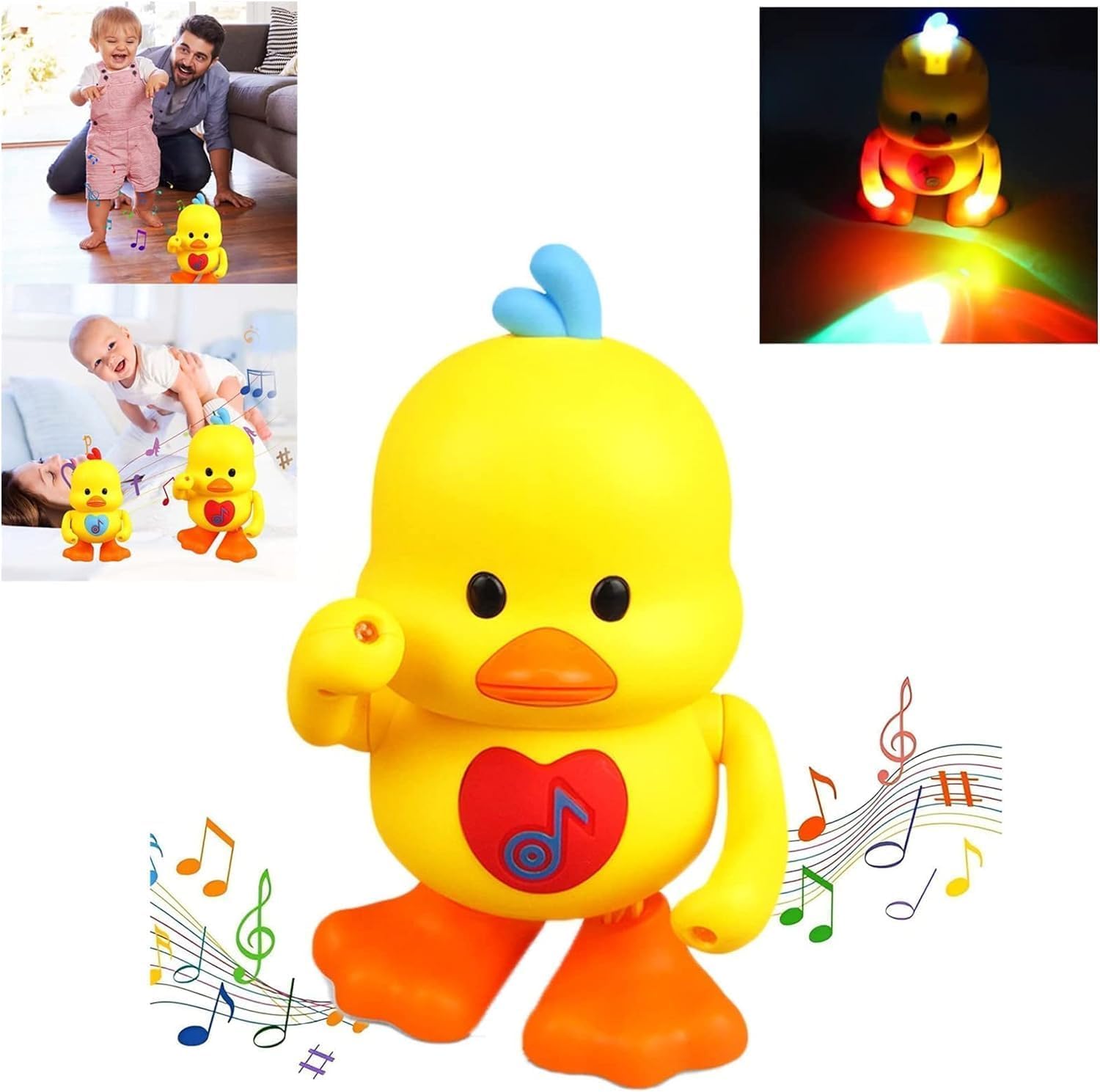 Starnearby Quack Beats Dancing Duck, Dancing Duck Baby Toys, Dancing and Singing Musical Duck with Lights Early Educational Toy, 1st Birthday Present for Girls Boys, for Kids Aged 3+ — image 1