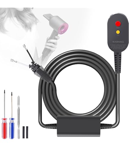 110V Power Cord Repair Set Compatible with Dyson Hair Dryer Cable