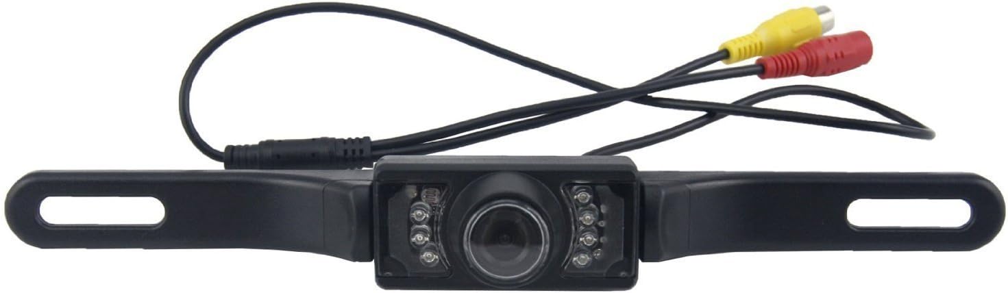 Haito High Definition Color Wide Viewing Angle License Plate Rear View Camera with 7 Infrared Night Vision LED Waterproof Car Rear View Camera by Xunbin
