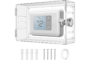 Biueus 1 Pack Thermostat Lock Box, Clear Thermostat Lock Box Cover with Key for All Type Nest Thermostat, Fits Thermostats 2.44" H x7.24 L x 4.6" W or Smaller