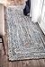 nuLOOM Hand Braided Otelia Denim And Jute Runner Rug, 2' 6