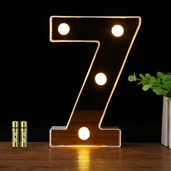 HONPHIER® LED Number Lights Marquee Decoration Light Up Numbers Night