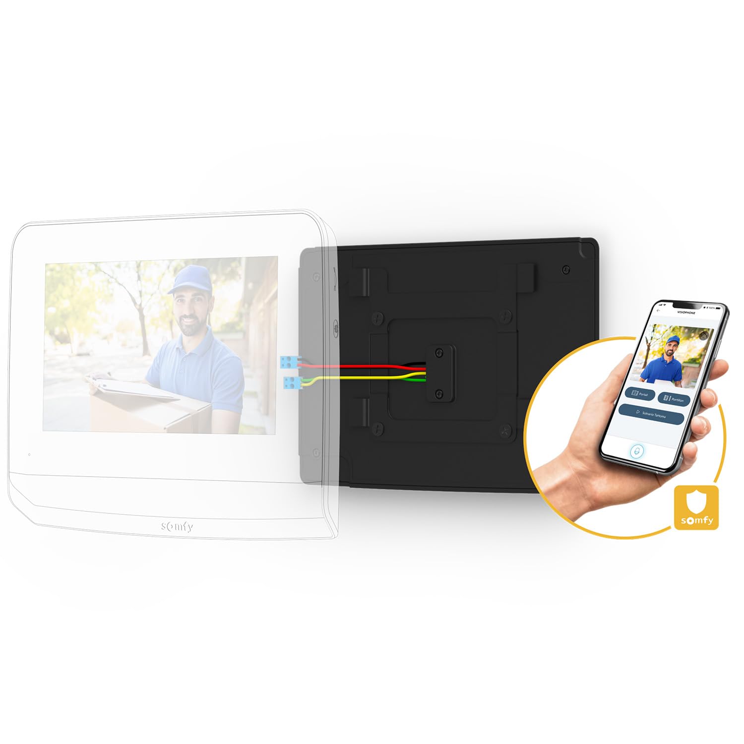 Somfy 9028474 - Connectivity Module for videophones, Improve Your Security with a Connected Video intercom, Compatible with V350, V500 and V500 PRO io, Easy Installation, App Management