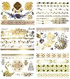 Terra Tattoos Floral Metallic Tattoos - 75 Temp Tats