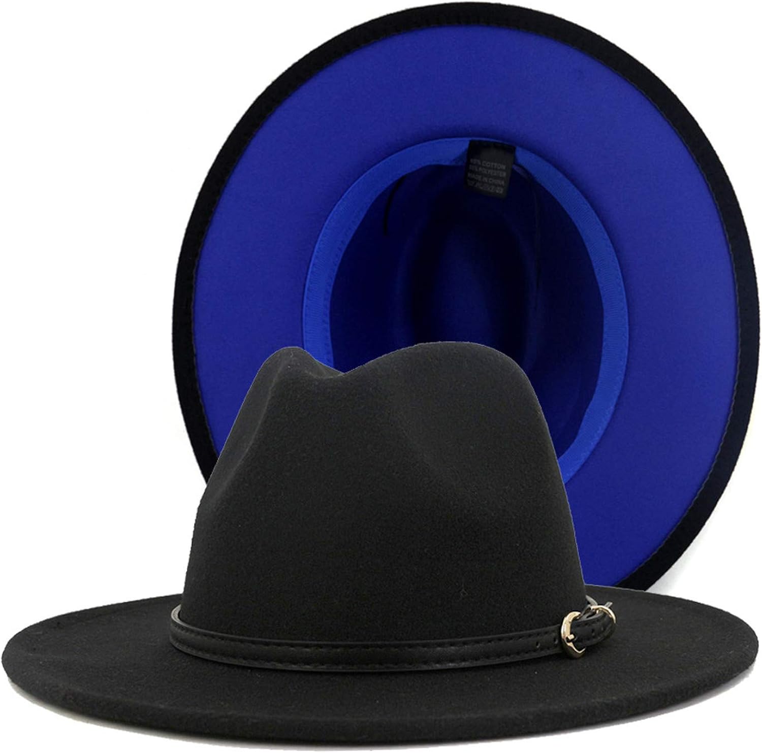 IZHH Breite Wolle Hut Panamahut Lässige Jazz Hüte für Männer Frauen Hut ...