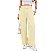 Yiyilina Wide Leg Sweatpants Women Baggy Lounge Sweat Pants with Pockets Casual High Waist Drawstring Work Athletic Joggers