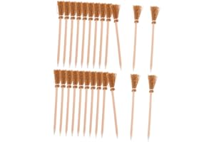 Tofficu 24pcs Halloween Witch Broom Pencils Lightweight Mini Broomstick Pens for School Rewards Teens Adults