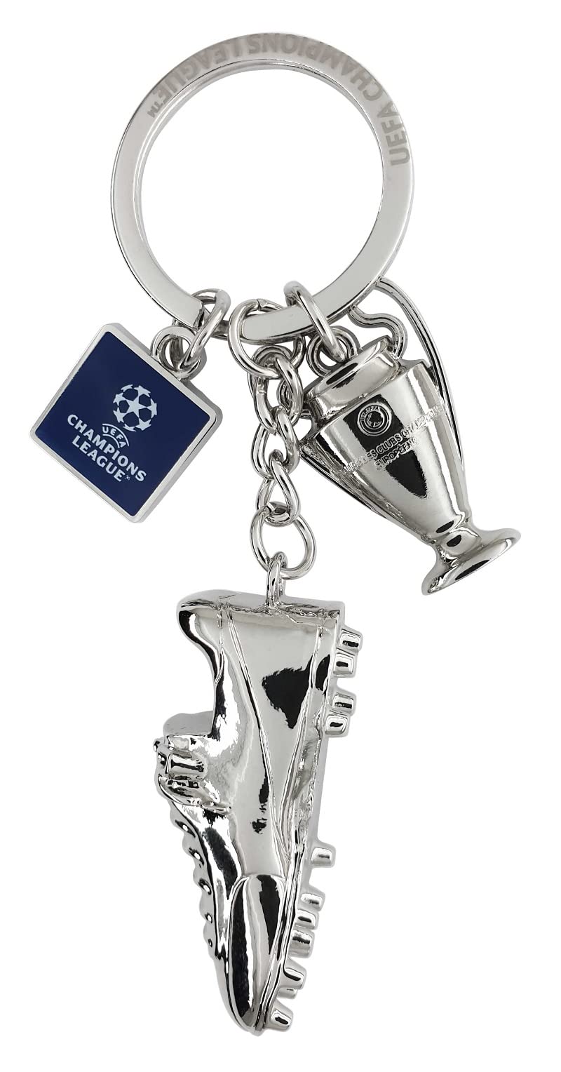 UEFA Champions League Football Boot Keyring One Size Silver, silver, One Size, Contemporary