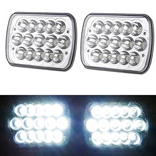 Pair 7x6 Inch LED Headlight Hi Lo Beam For International Harvester 4700 4800 4900 8100