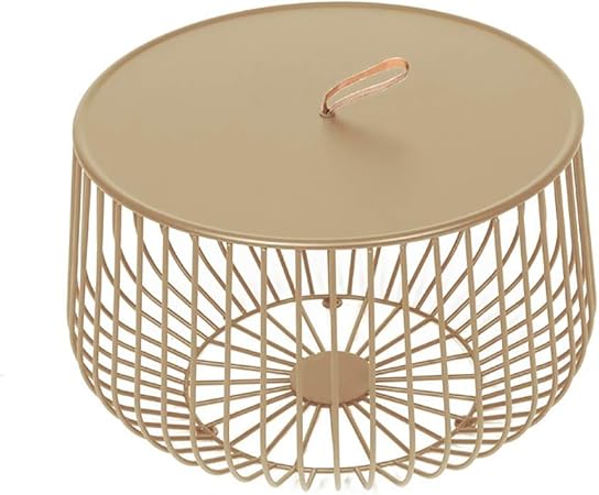 Jcj Simple Bird Cage Coffee Table Wrought Iron Small Side Table Environmentally Friendly Spray Plastic Art Welding Console Home Coffee Table L W H 350 400 425mm Amazon Co Uk Kitchen Home