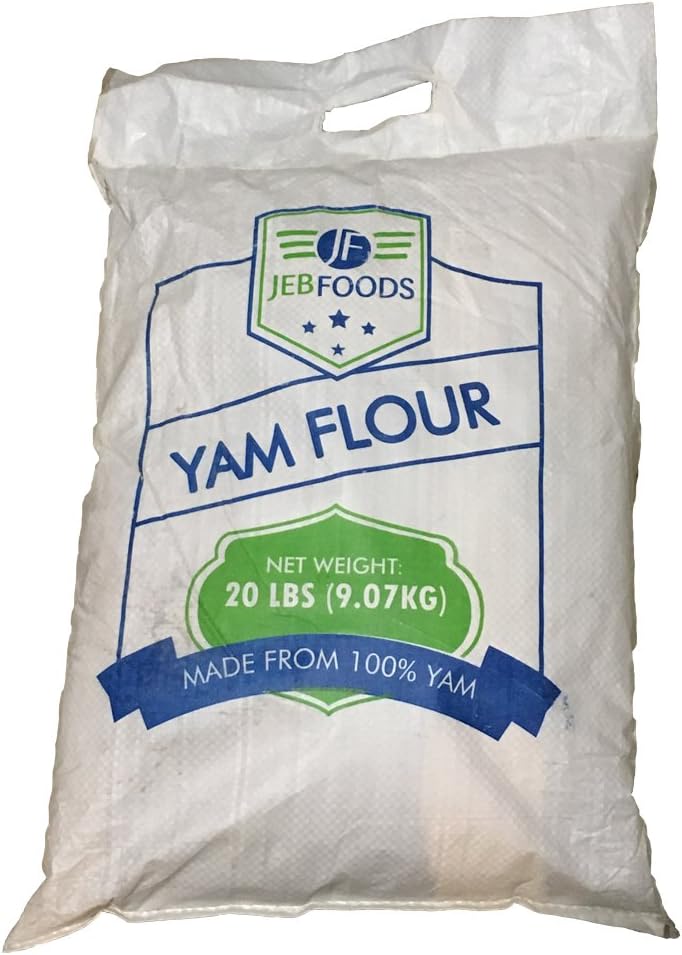 Yam flour – (Dioscorea rotundata) 100% naturally Grown, gluten-free Elubo, Amala fufu (20Lb)