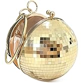 Disco Ball Purse For Women, Sparkly Sequin Glitter Wristlet Clutch, Mirror Cube Bag, Party Retro Handbag Wedding Bags