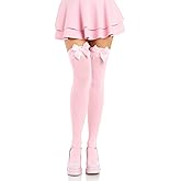 Leg Avenue womens Satin Bow Accent Thigh Highs