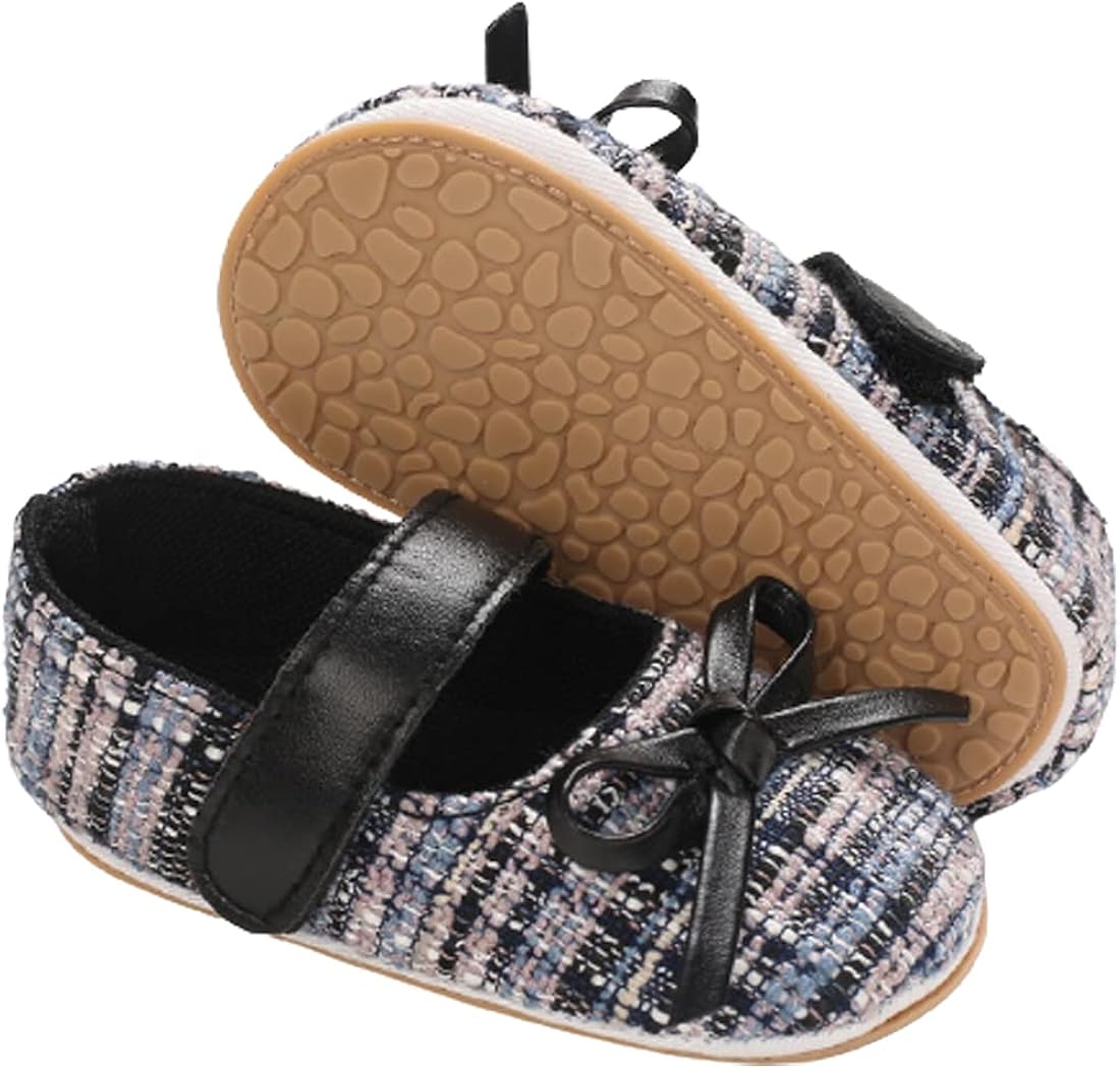 BigForest Baby First Walking Shoes Girls NonSlip First Walking Shoes Infant Bowknot Mary Jane