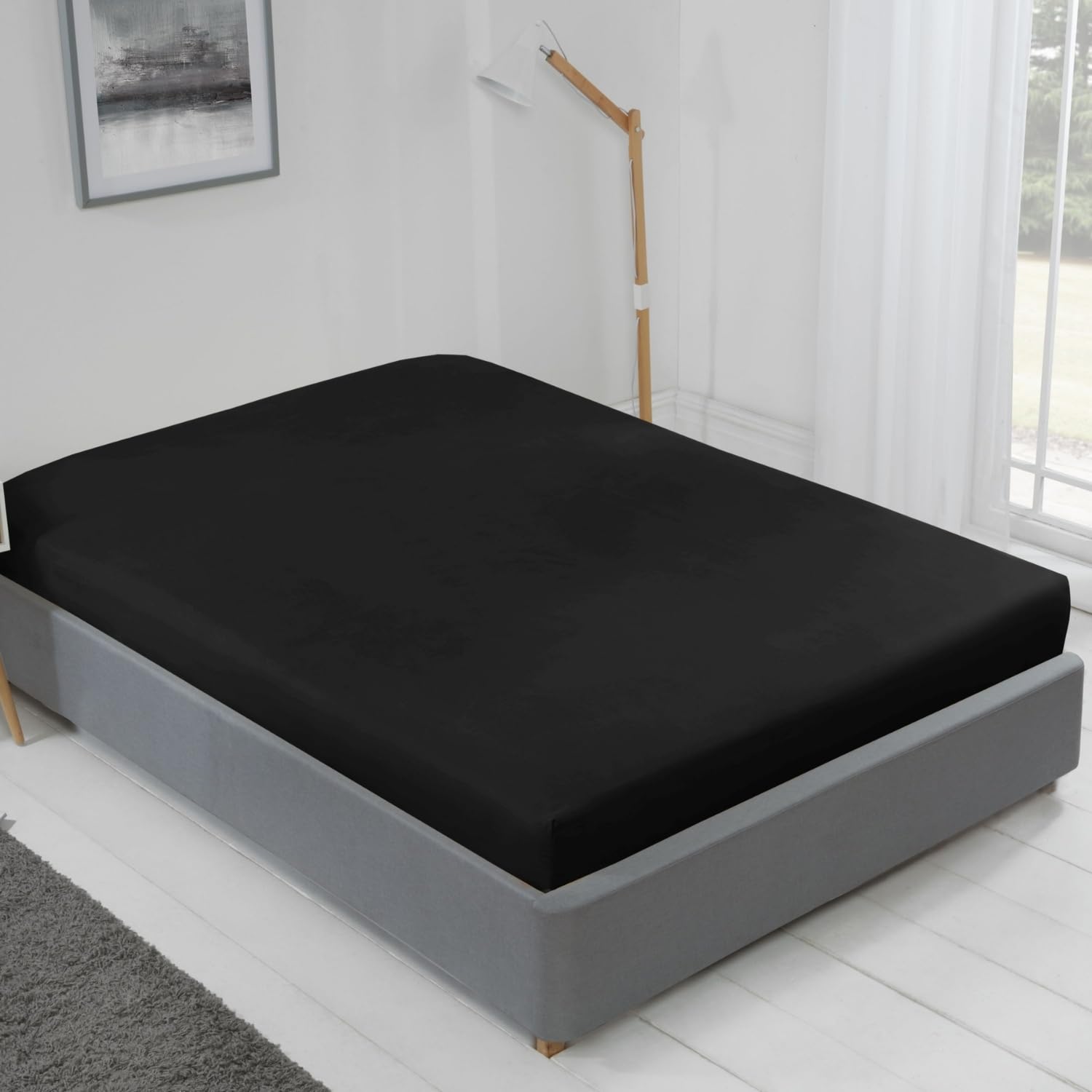 Emma Barclay Lyla Fitted Sheet in Black - Double