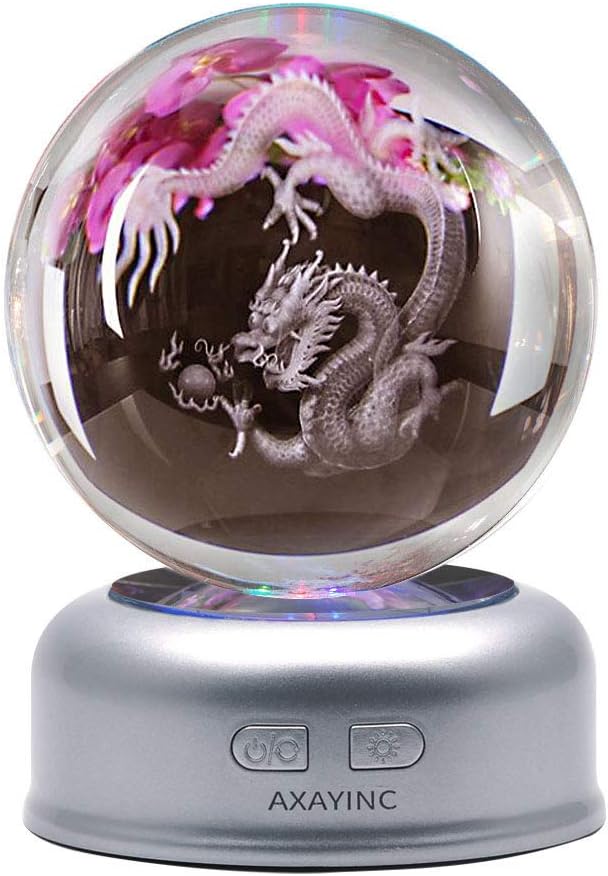 Best Dragon With Lighting Led Crystal Ball Collectible Figurine