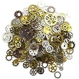 Aokbean 150 Gram Assorted Vintage Mixed Color Metal Steampunk Jewelry Making Charms Cog Watch Wheel (Mixed Color)