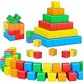 Zerxona Magnetic Blocks,1.41 inch Large Building Blocks for Kids Ages 3-5 4-8 Sensory Magnetic Cubs for Kids 1-3 Preschool Ed