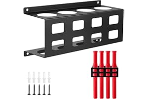 Fardtry 4 Slot TIG Welding Rod Holder Wall Mount, Welding Rod Storage Tubes Rack, Metal Welding Filler Rod Organizer for Gara