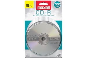 Maxell – 648220, Premium Quality Noise free Surface Playback Recordable CDs 700Mb Storage – 2x to 48x, Write Speed with 80 mi