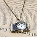 Palfashion Feelontop® Vintage Style Camera Shape Pocket Watch Pendant Necklace Long Chain with Jewelry Pouch