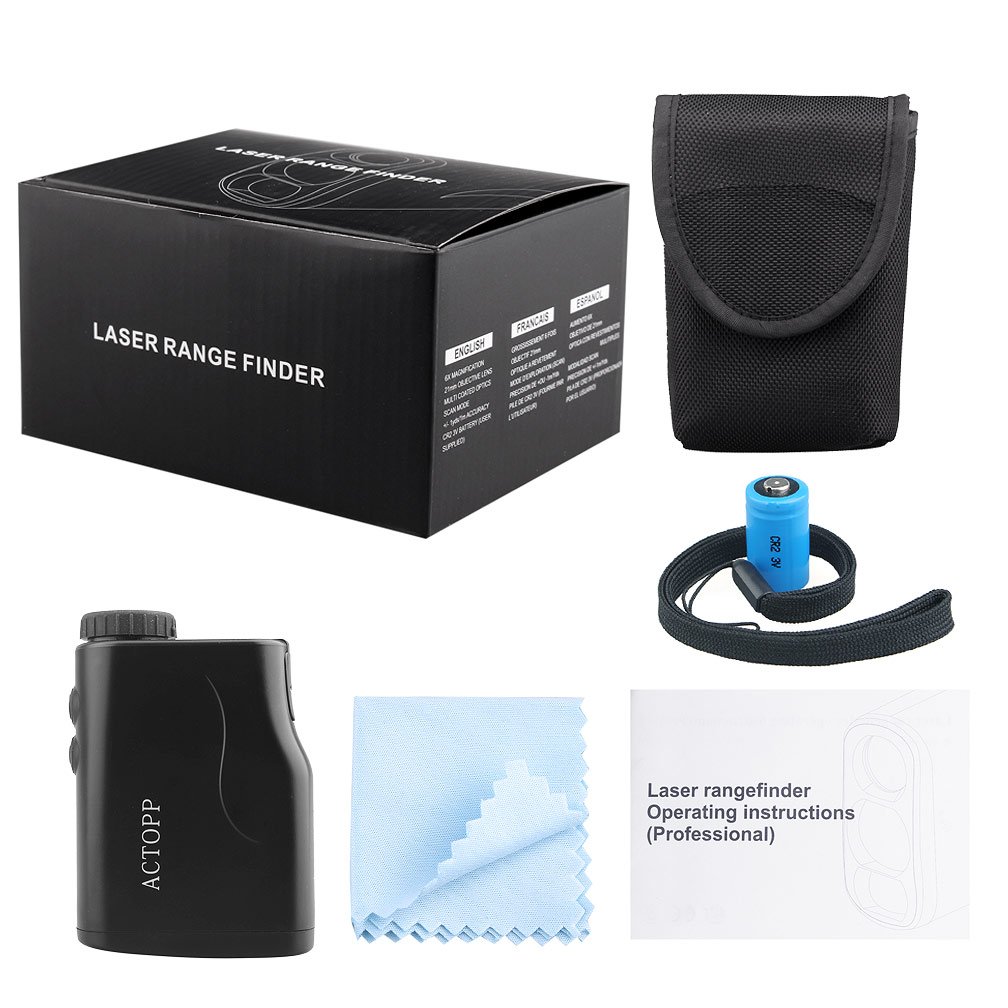 AcTopp Digital Golf Rangefinder Laser Hunting Range Finder Scope with Fog,Horizontal Distance,Height,Scan,Speed Measurement Function,Perfect for Golf ,Hunting and Racing