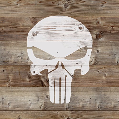 Punisher Skull Stencil Template - Reusable Stencil with Multiple Sizes Available