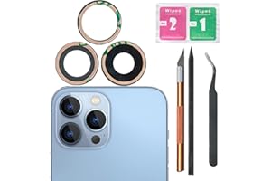 CAOXIONG 13 Pro Max Sapphire Rear Back Camera Glass Lens Replacement for iPhone 13 Pro, iPhone 13 Pro Max with Adhesive Preinstalled Includes Replacement Repair Toolkit Set(3 Pcs