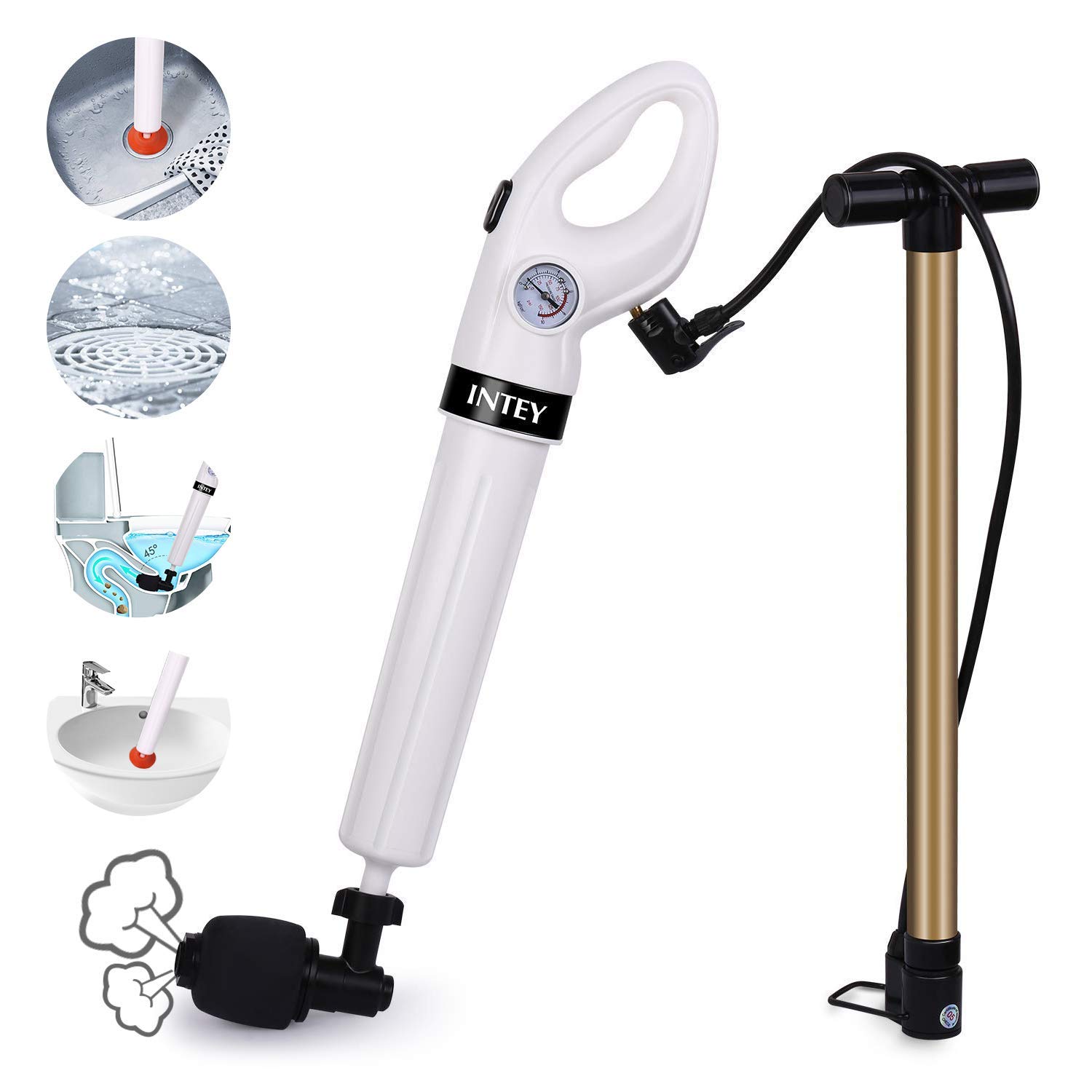 Buy INTEY Inflatable Toilet Plunger Ultra High Pressure Sink Plunger